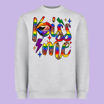 Kiss Me Heavyweight Sweatshirt Designed By Jahusdesignshop
