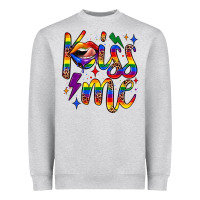 Heather Grey kiss me Heavyweight Sweatshirt - JahusDesignShop