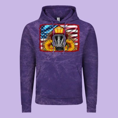 Firefighter Air Mask And Sunflower Vintage Hoodie Designed By Hra Design Shop