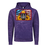 Cloud Purple firefighter air mask and sunflower Vintage Hoodie - HRA Design Shop
