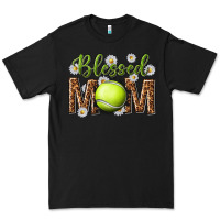 Black blessed mom with tennis and daisy Premium Tee - texasbilliewilder