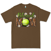Cacao blessed mom with tennis and daisy Premium Tee - texasbilliewilder