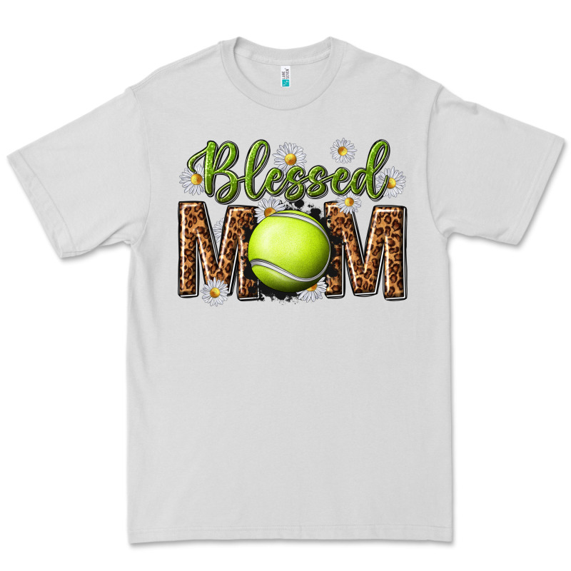 Blessed Mom With Tennis And Daisy Premium Tee by texasbilliewilder | Teevron