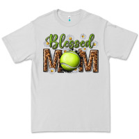 Dove Grey blessed mom with tennis and daisy Premium Tee - texasbilliewilder