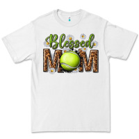 White blessed mom with tennis and daisy Premium Tee - texasbilliewilder