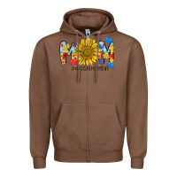 Chestnut autism mom life sunflower Zipper Hoodie - MaliasSmallBusiness