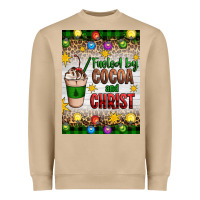 Christmas Fueled By Cocoa And Christ Heavyweight Sweatshirt | Teevron