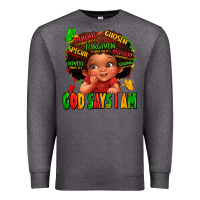 Charcoal Heather god says i am juneteenth kid Premium Sweatshirt - LillyAllenDesigns
