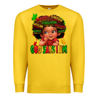 Lemon god says i am juneteenth kid Premium Sweatshirt - LillyAllenDesigns