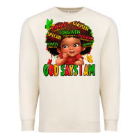 Sandshell god says i am juneteenth kid Premium Sweatshirt - LillyAllenDesigns