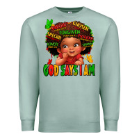 Seafoam god says i am juneteenth kid Premium Sweatshirt - LillyAllenDesigns