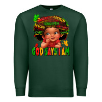 Sports Green god says i am juneteenth kid Premium Sweatshirt - LillyAllenDesigns