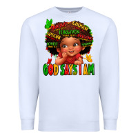 White god says i am juneteenth kid Premium Sweatshirt - LillyAllenDesigns