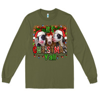 Army Green it's christmas y'all heifers Long Sleeve Tee - Jasminsmagicworld