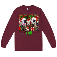 Burgundy it's christmas y'all heifers Long Sleeve Tee - Jasminsmagicworld