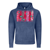 Vintage Denim valentines day brushstroke Vintage Hoodie - OliviaCreatesArt