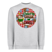 Heather Grey christmas fueled by cocoa and christ ornament Heavyweight Sweatshirt - Artiststas