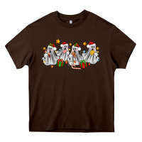 Chocolate Brown pantasmas ghost christmas Heavy Core Tee - Zillion Design Studio