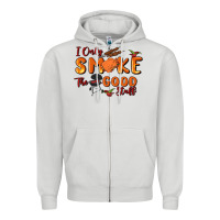 Dove Grey i only smoke the good stuff Zipper Hoodie - MaliasSmallBusiness