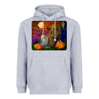 Heather Grey headstone and coffin mousepad Heavyweight Hoodie - BundleAndBundleShop