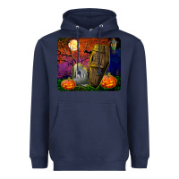 Navy headstone and coffin mousepad Heavyweight Hoodie - BundleAndBundleShop