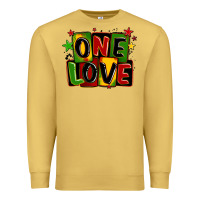 Antique Gold one love juneteenth Premium Sweatshirt - LillyAllenDesigns