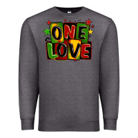 Charcoal Heather one love juneteenth Premium Sweatshirt - LillyAllenDesigns