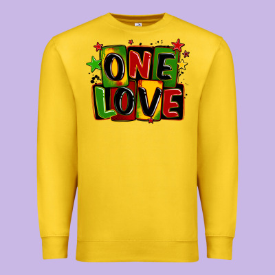 One Love Juneteenth Premium Sweatshirt Designed By Lillyallendesigns