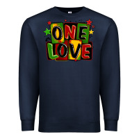 Navy one love juneteenth Premium Sweatshirt - LillyAllenDesigns