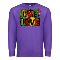 Purple one love juneteenth Premium Sweatshirt - LillyAllenDesigns