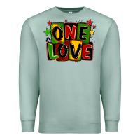 Seafoam one love juneteenth Premium Sweatshirt - LillyAllenDesigns