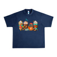 Navy American football coffee cups Urban Heavy Tee - AdoDesignShop