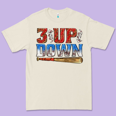 Premium Tee 3 up 3 down baseball