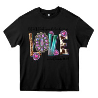 Black western let all that you do be done in love with g Heavy Core Tee - texasbilliewilder
