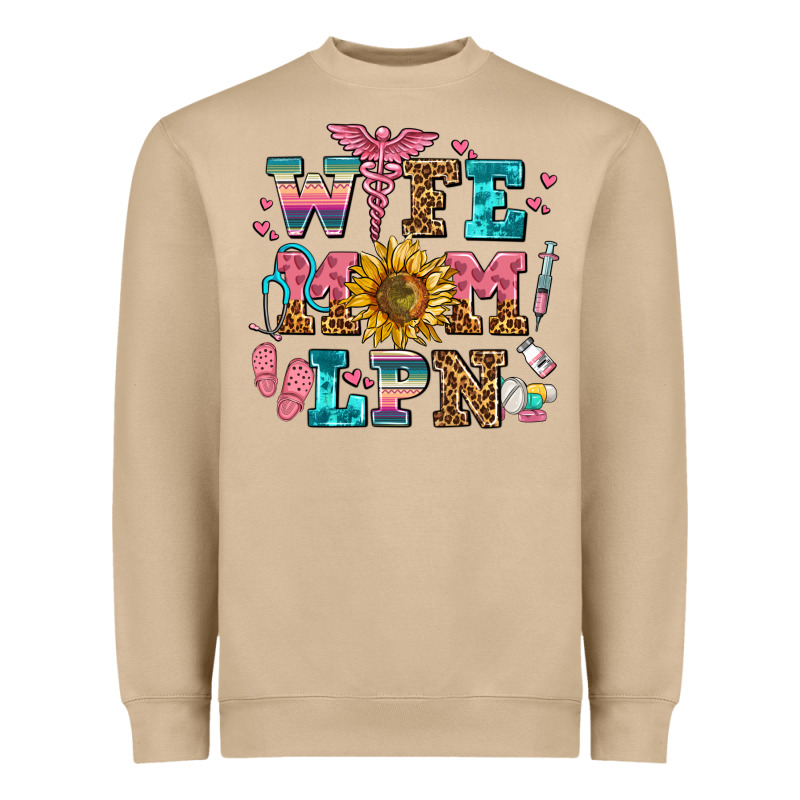 Wife Mom Lpn Heavyweight Sweatshirt by AdoDesignShop | Teevron