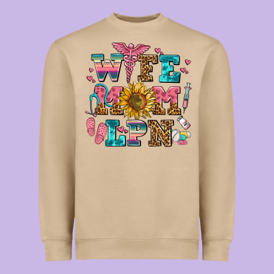 Wife Mom Lpn Heavyweight Sweatshirt Designed By Adodesignshop
