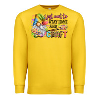 Lemon i just want to stay home and craft Premium Sweatshirt - LillyAllenDesigns