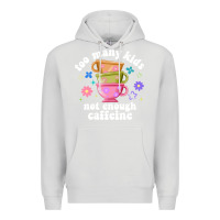 Dove Grey too many kids not enough caffeine Premium Hoodie - JahusDesignShop