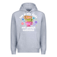 Heather Grey too many kids not enough caffeine Premium Hoodie - JahusDesignShop