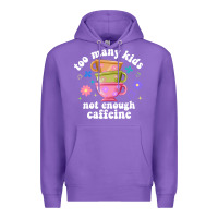 Purple too many kids not enough caffeine Premium Hoodie - JahusDesignShop