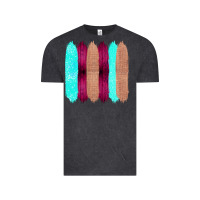 Vintage Black Colored Farm Life Purple Wood Jute Cyan Glitter Brush Strokes Vintage Tee - Bettercallsaul