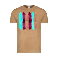 Vintage Camel Colored Farm Life Purple Wood Jute Cyan Glitter Brush Strokes Vintage Tee - Bettercallsaul