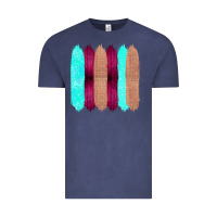 Vintage Denim Colored Farm Life Purple Wood Jute Cyan Glitter Brush Strokes Vintage Tee - Bettercallsaul
