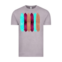 Colored Farm Life Purple Wood Jute Cyan Glitter Brush Strokes Vintage Tee | Teevron