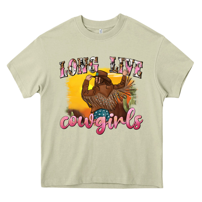 Western Long Live Cowgirls Heavy Core Tee by texasbilliewilder | Teevron