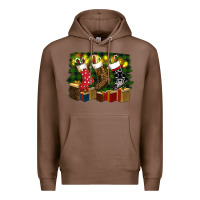 Chestnut Christmas Santa Socks Premium Hoodie - RanaPortraitStore