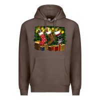 Coffee Christmas Santa Socks Premium Hoodie - RanaPortraitStore