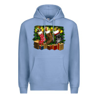 Colony Blue Christmas Santa Socks Premium Hoodie - RanaPortraitStore
