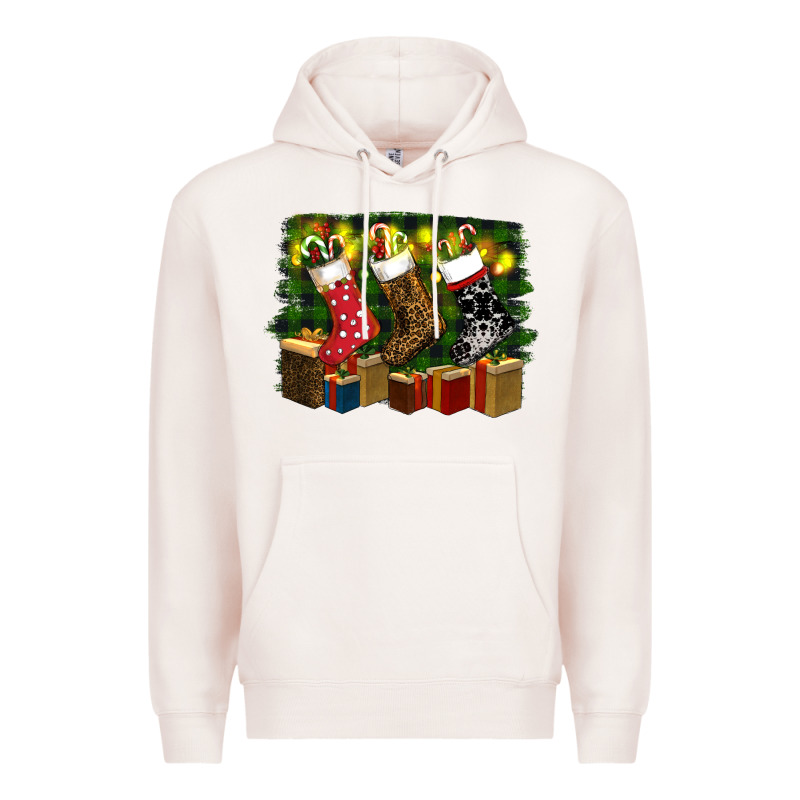 Christmas Santa Socks Premium Hoodie by RanaPortraitStore | Teevron