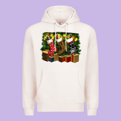 Christmas Santa Socks Premium Hoodie Designed By Ranaportraitstore